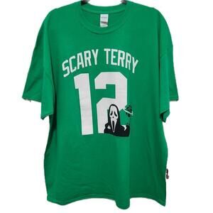 TERRY ROZIER 12 CELTICS Tshirt SCARY TERRY Green White NBA Size XXL